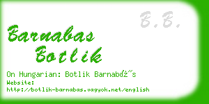 barnabas botlik business card